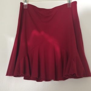Amy Byer Red Stretch Swing Skirt